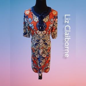 Liz Claiborne womens floral dress size large